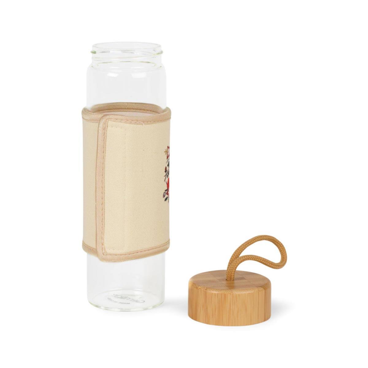 18.5 oz Printed Bamboo Glass Bottle L121