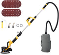 Folding Drywall Sander with Extendable Handle, 12 Sanding Discs, LED Light, 6 Speed N416