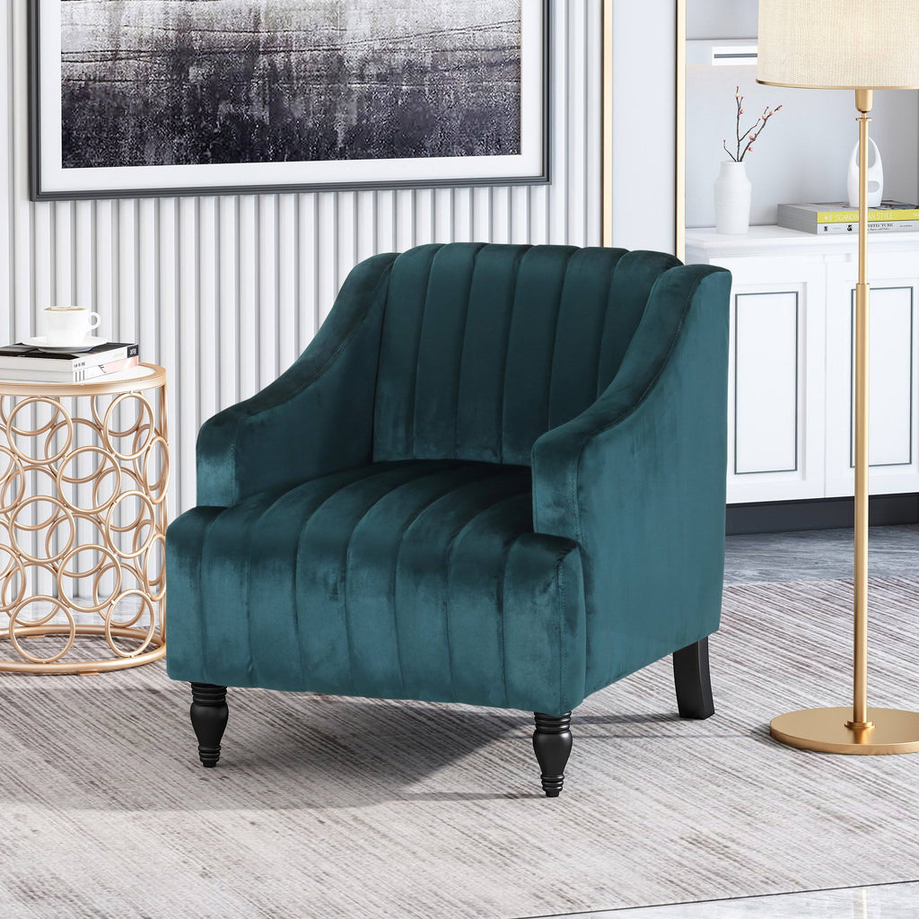 Teal Velvet Club Chair B622031