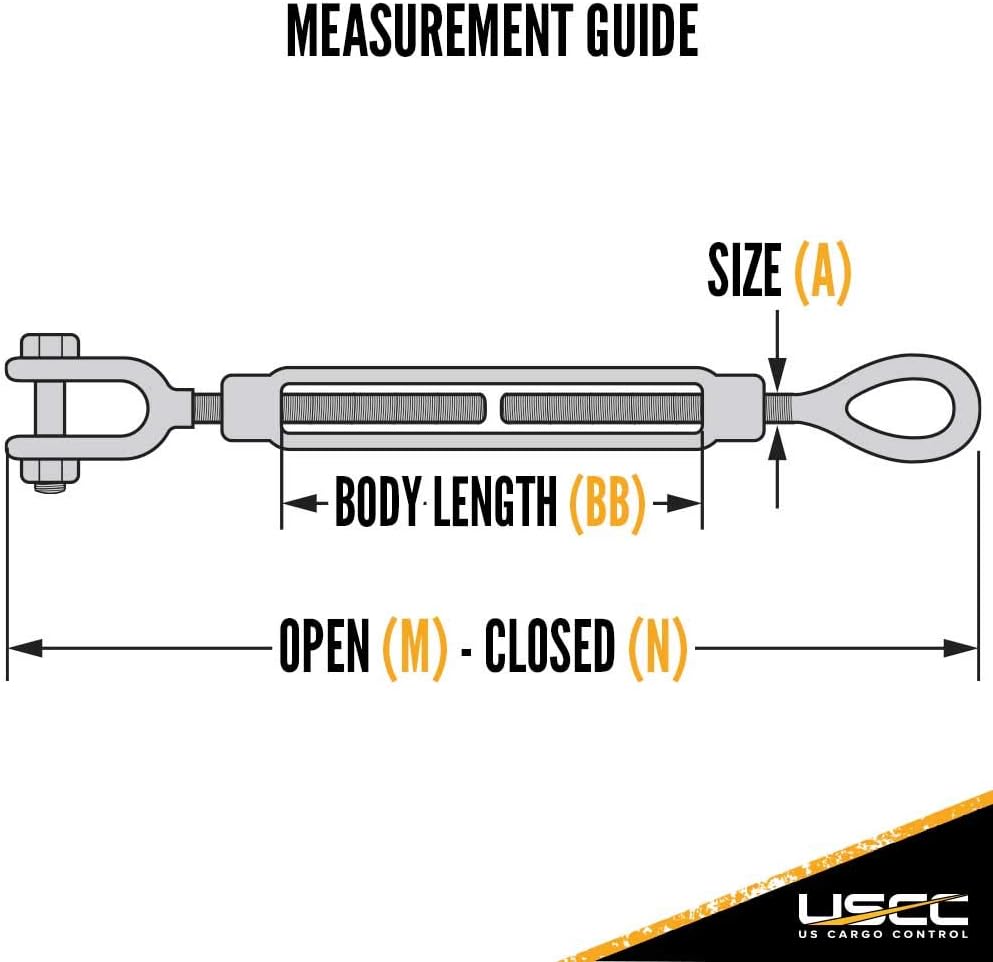 Galvanized Jaw and Eye Turnbuckle C853