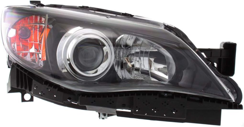2008-2011 Subaru Impreza Headlight Assembly Passenger Side Black Housing X58839