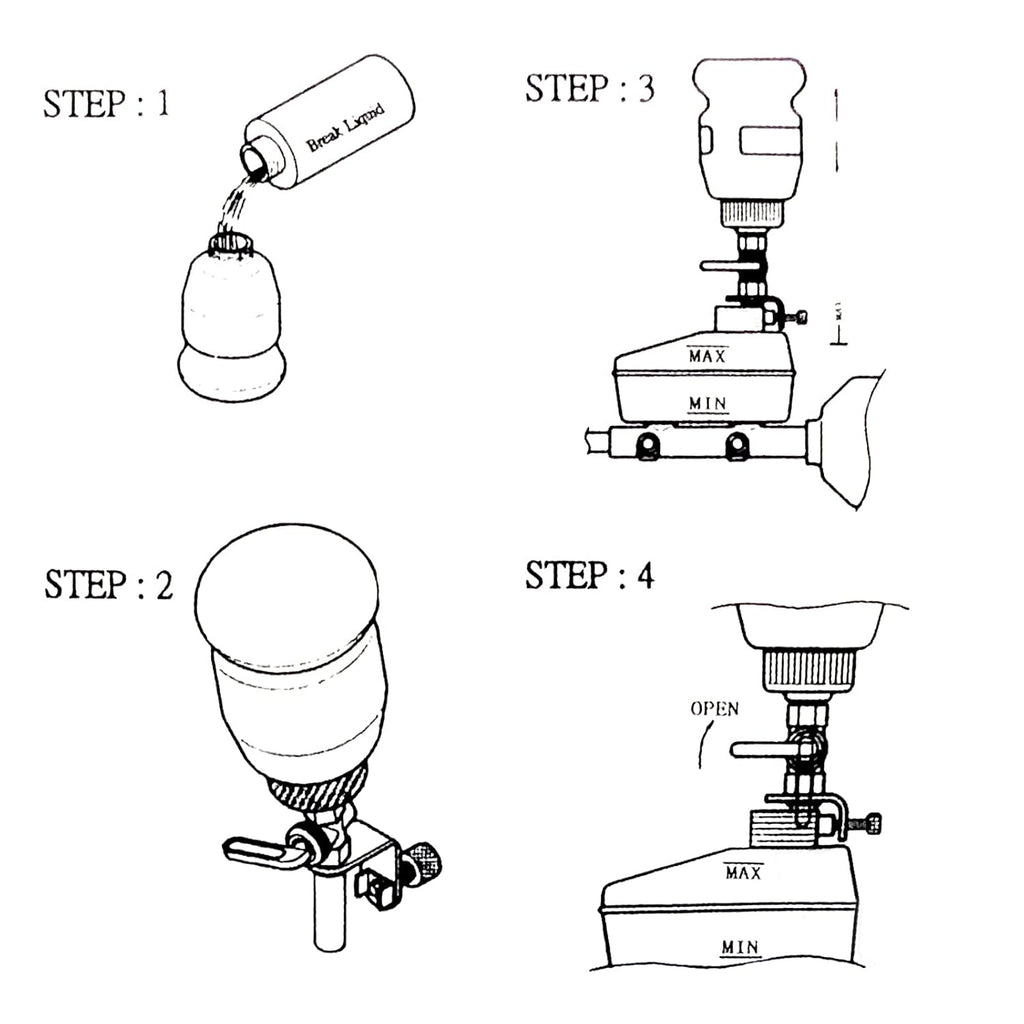 2L Vacuum Brake Bleeder Kit with 2L Brake Fluid Extractor and 1L Refilling Bottle, Two Silicon Hoses C62340