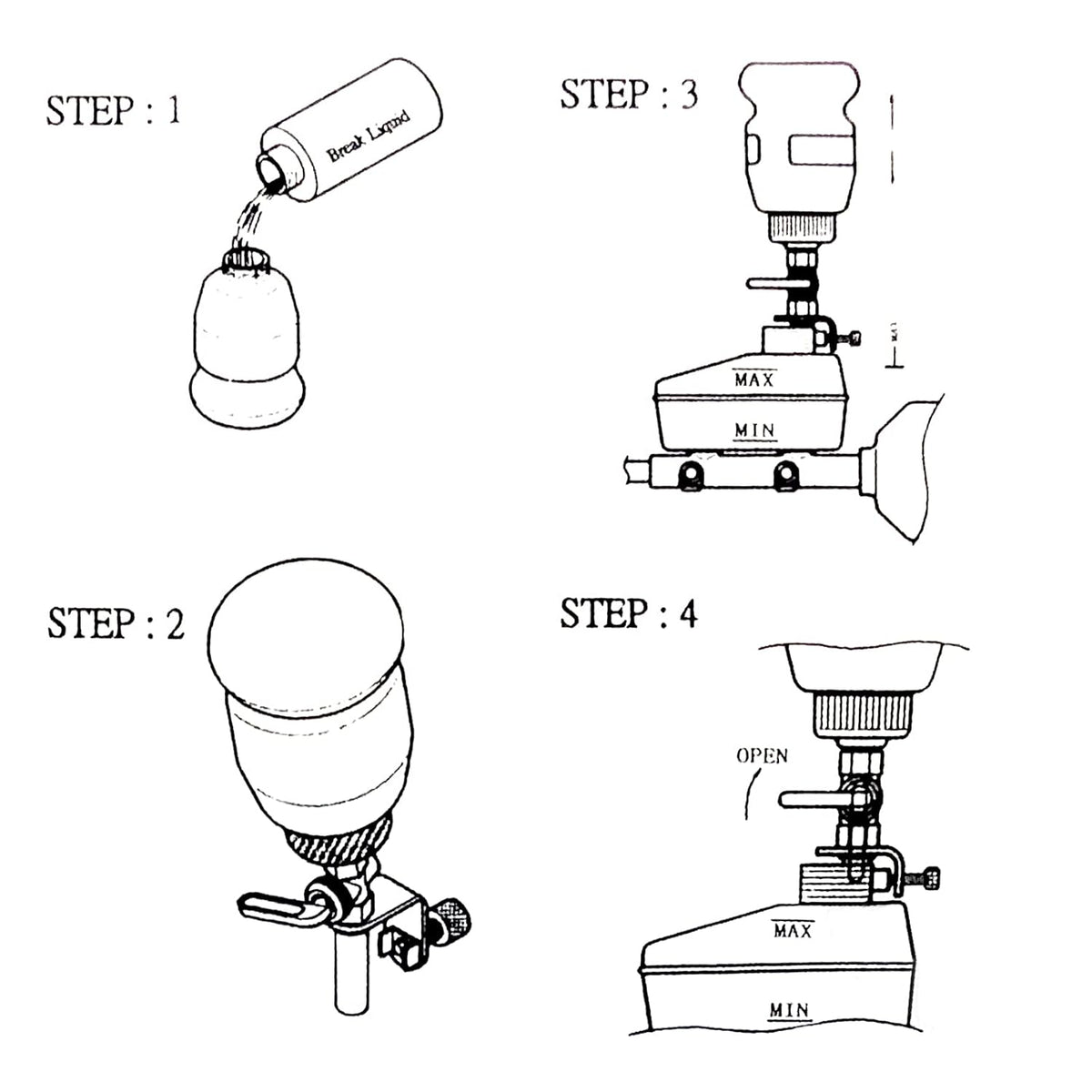 2L Vacuum Brake Bleeder Kit with 2L Brake Fluid Extractor and 1L Refilling Bottle, Two Silicon Hoses C62340
