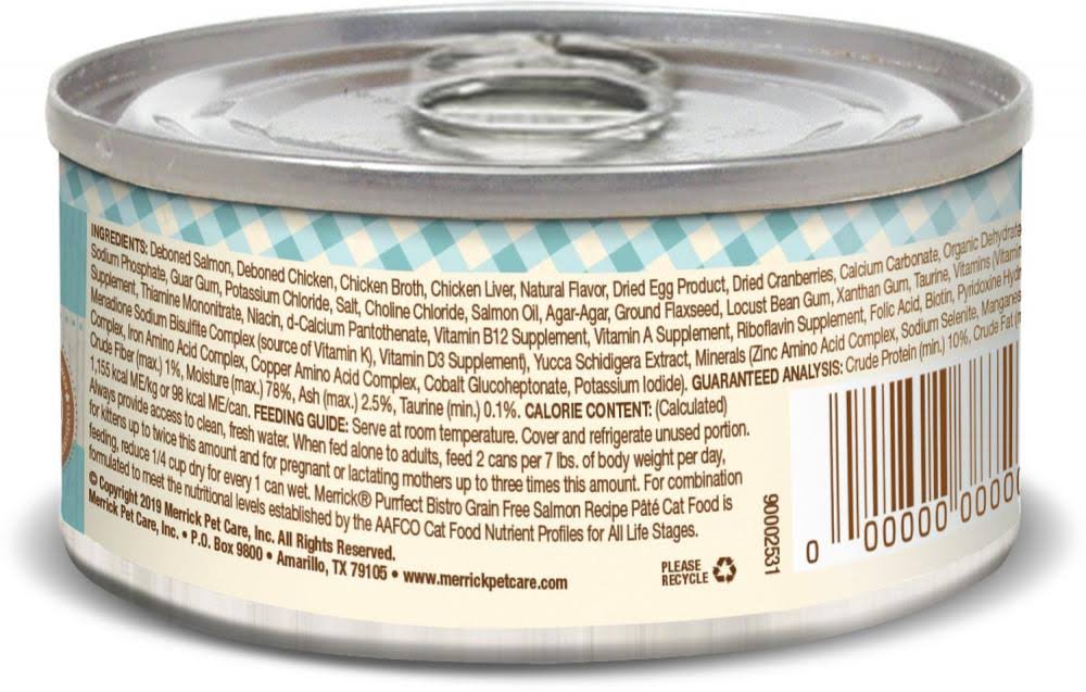Salmon Pate Grain Free Canned Cat Food, 5.5-oz, Case of 24 D1812