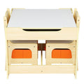 White Wooden Kids Table and Chair Set T2250