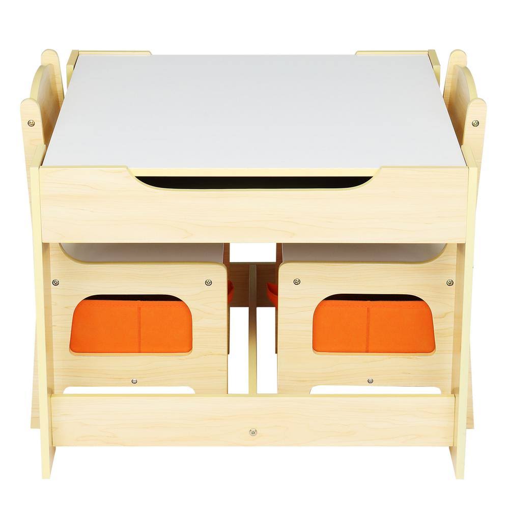 White Wooden Kids Table and Chair Set T2250