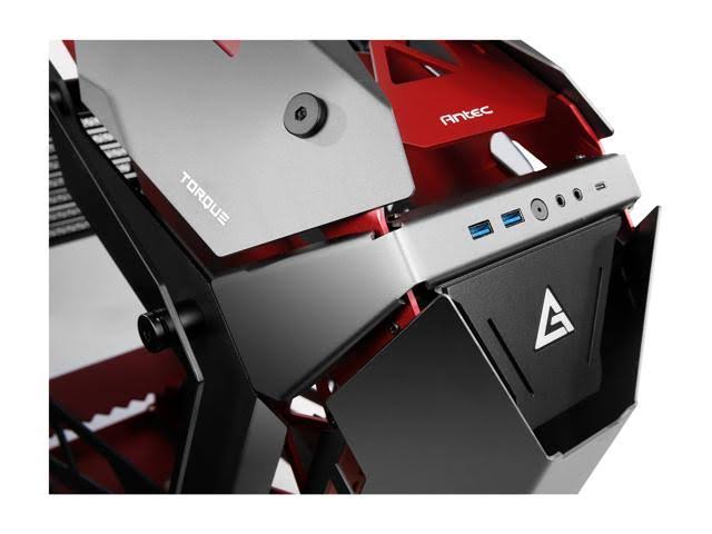 Black Red Aluminum ATX Mid Tower Computer Case X8219