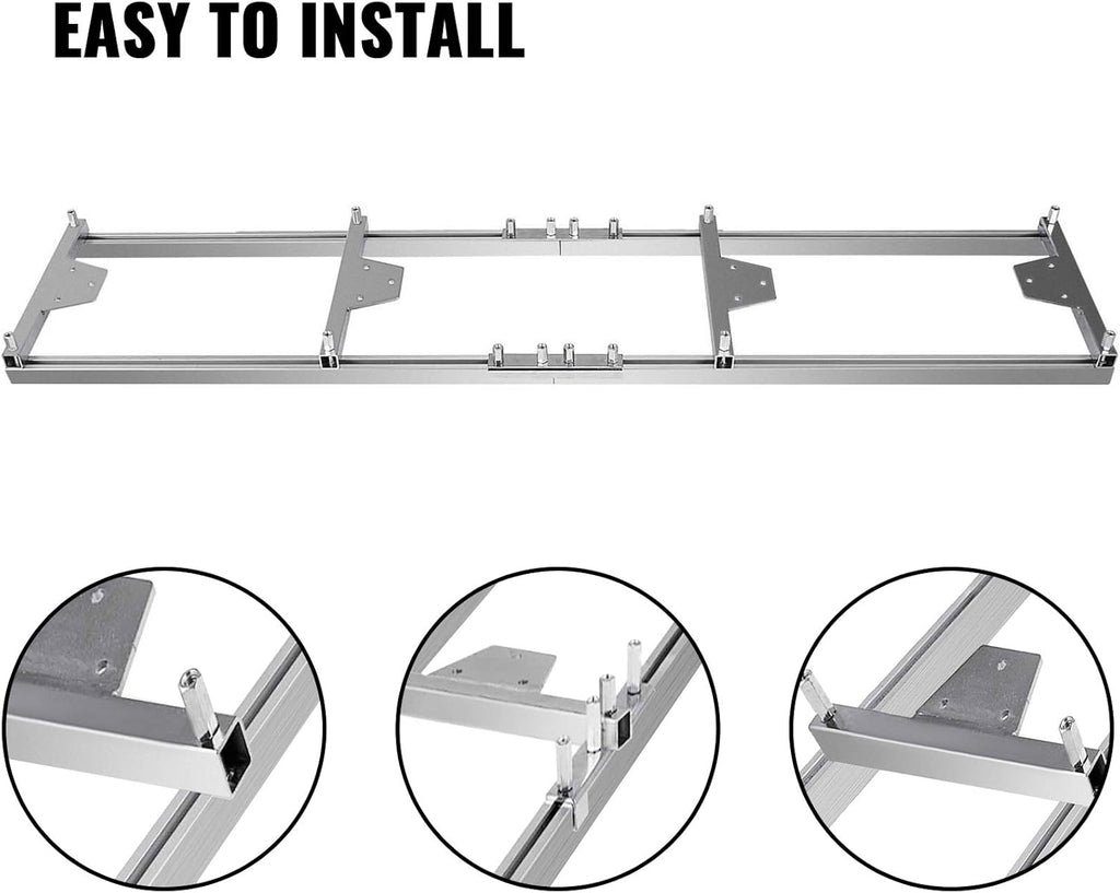 9 FT Chainsaw Mill Rail Guide with 4 Wood Fixing Plate C67525