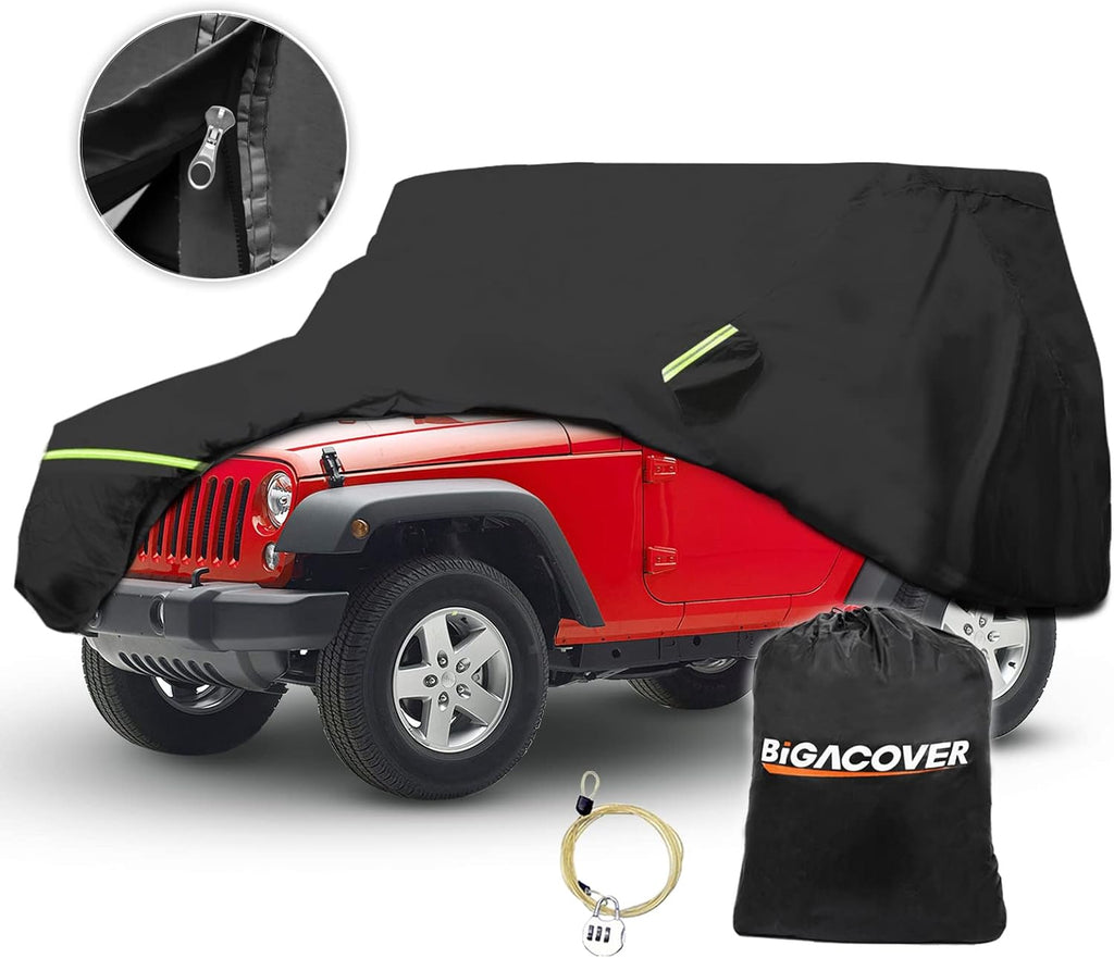 Black Waterproof SUV Cover with Zipper Pack of 2 Y390793