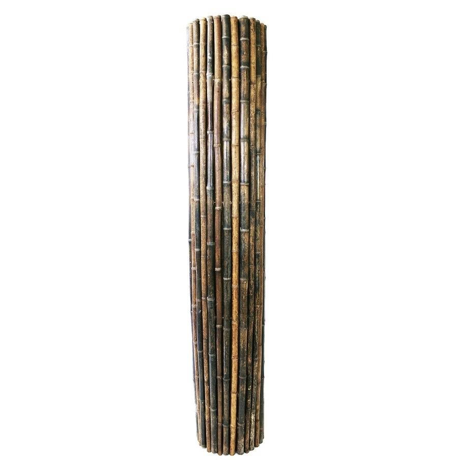 Black Rolled Bamboo Fence 6ft H x 8ft L I24287