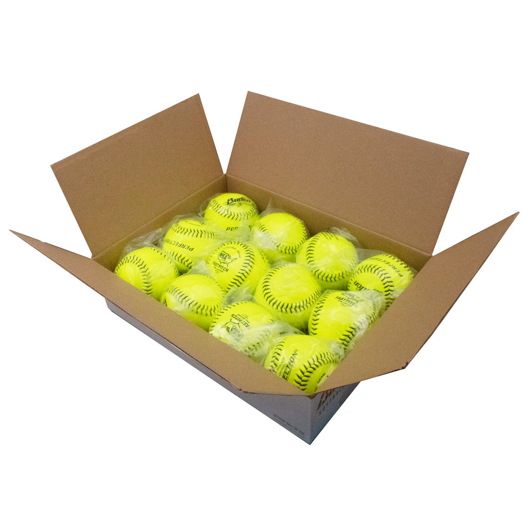 12" Leather Fastpitch Softballs (One Dozen) D394686