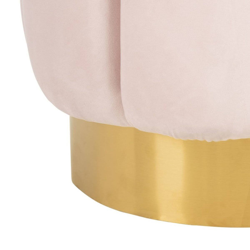 Seafoam Channel Tufted Ottoman K10246