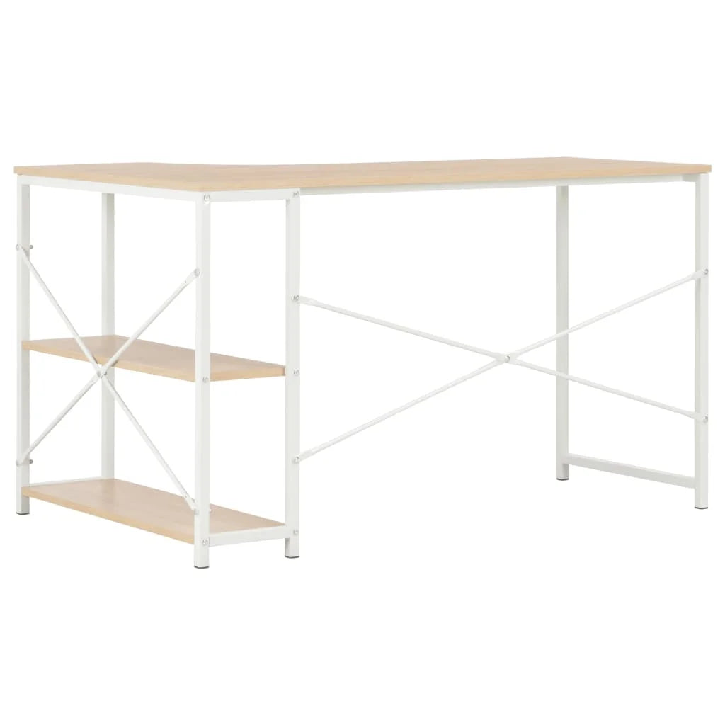 White and Oak Computer Desk X849066