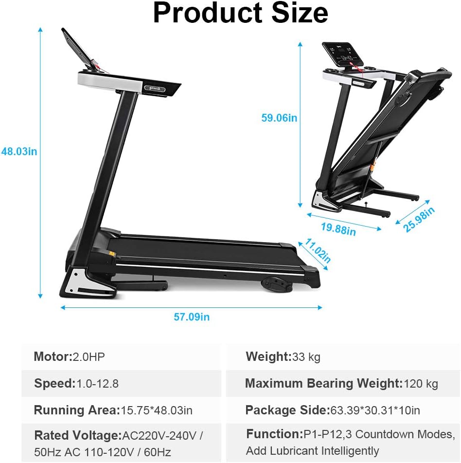 Folding Electric Treadmill W79694
