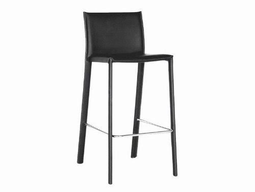 Black Leather Bar Stool F109