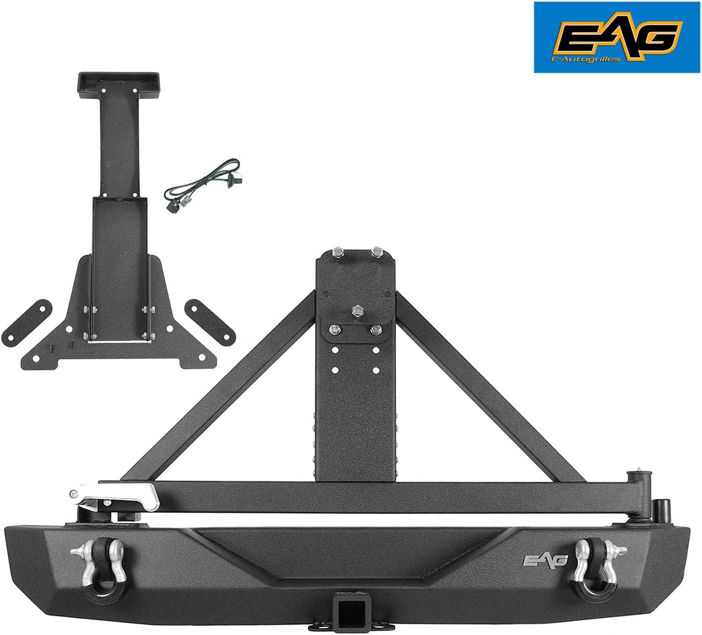 Rear Bumper and Tire Carrier with Third Brake Light Mounting Bracket J8441