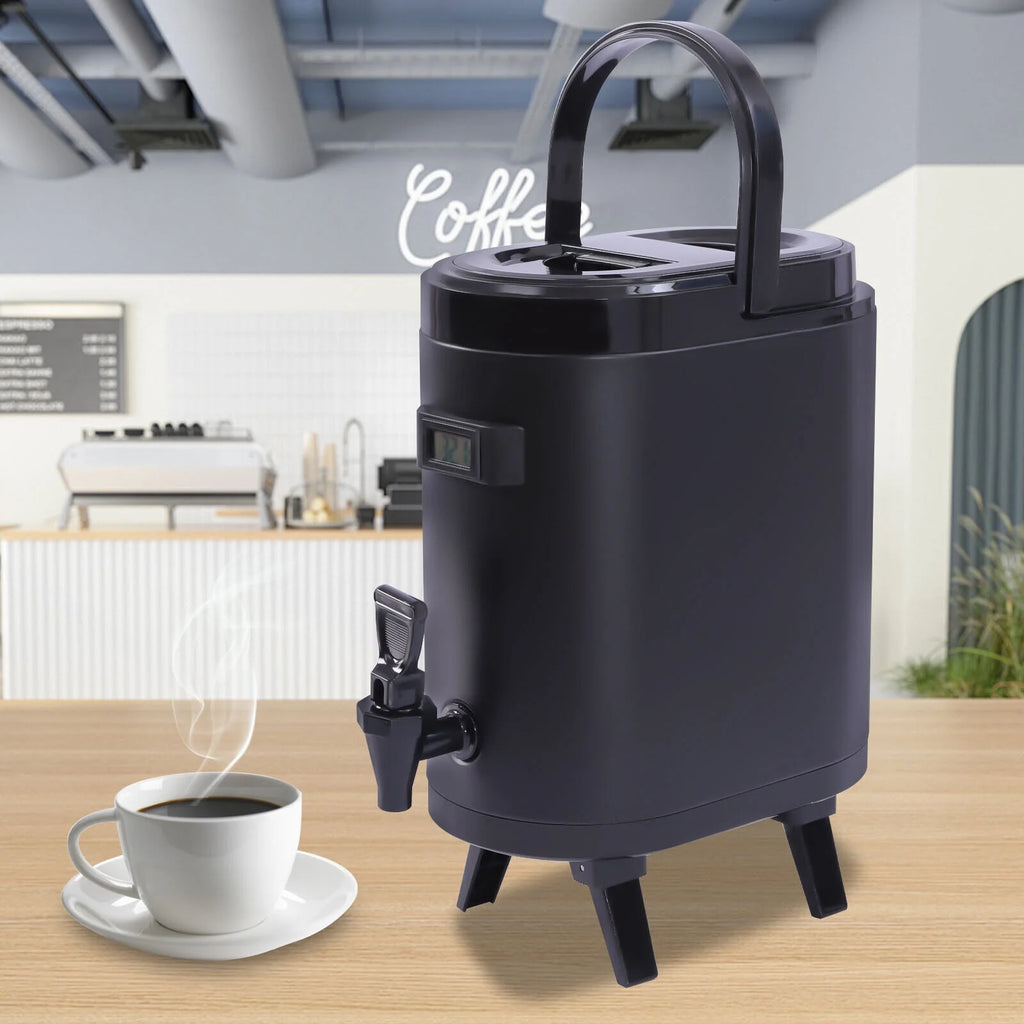 Black Insulated Beverage Dispenser with Handle F961