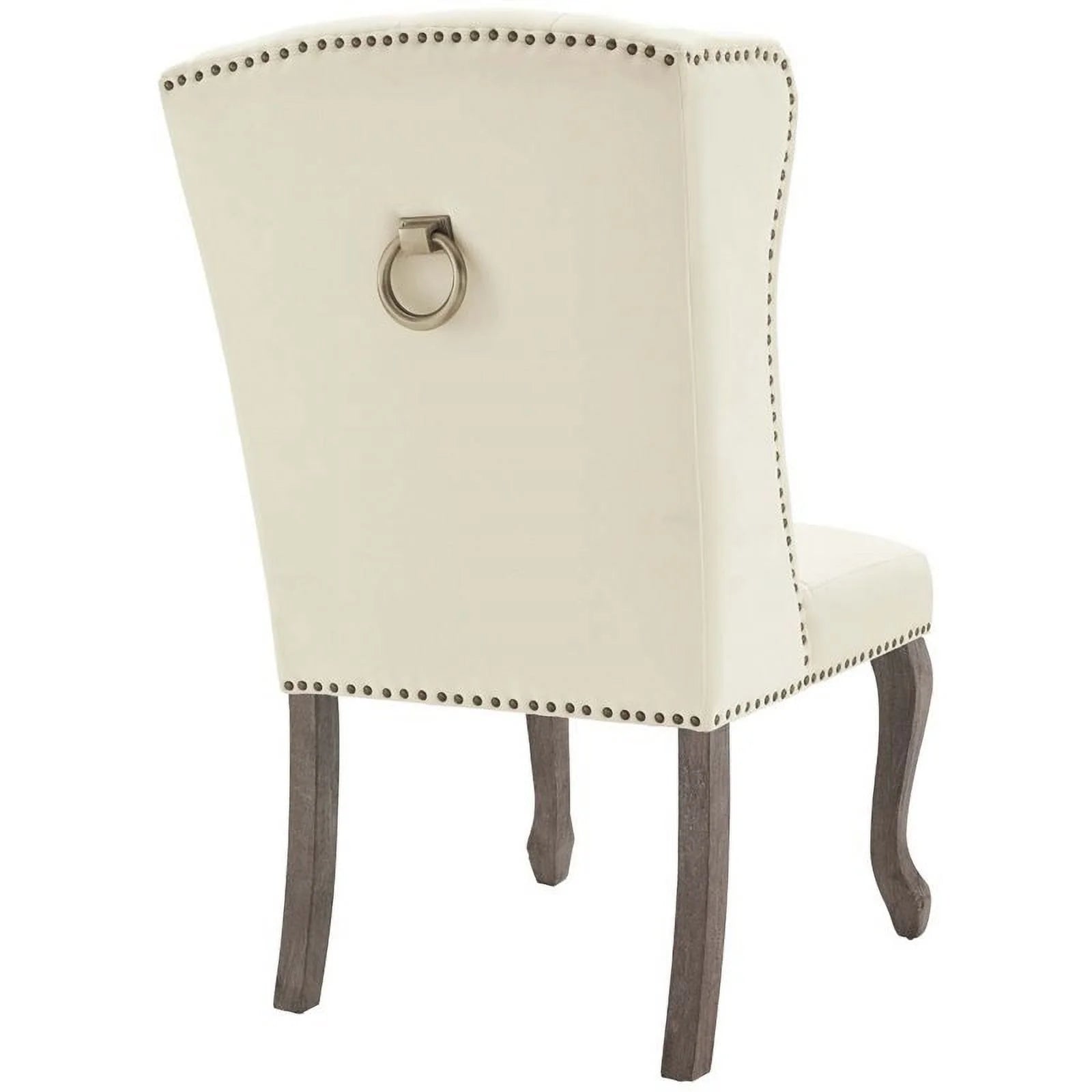 Ivory Velvet Tufted Accent Chair (Set of 2) I357453