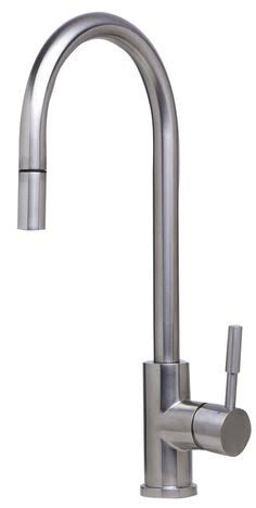 Matte Gray Finish Single Hole Kitchen Faucet with Swivel Arched Spout J576234