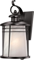 Weathered Bronze Steel White Alabaster Glass Exterior Wall Lantern, Pack of 2 J5527