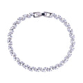 White Diamond Marquise Leaf Tennis Bracelet with Cubic Zirconia 18K White Gold Plated Fashion Jewelry Z29885