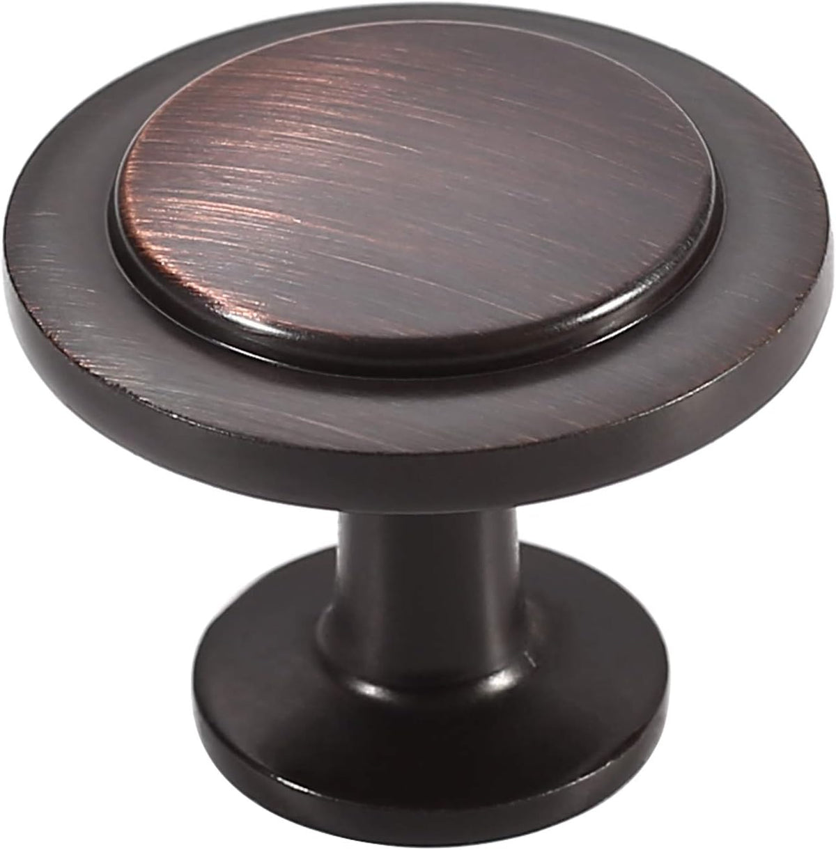 Flat Black 1-1/8 Inch Diameter Mushroom Round Cabinet Knobs 25 Pack E765432
