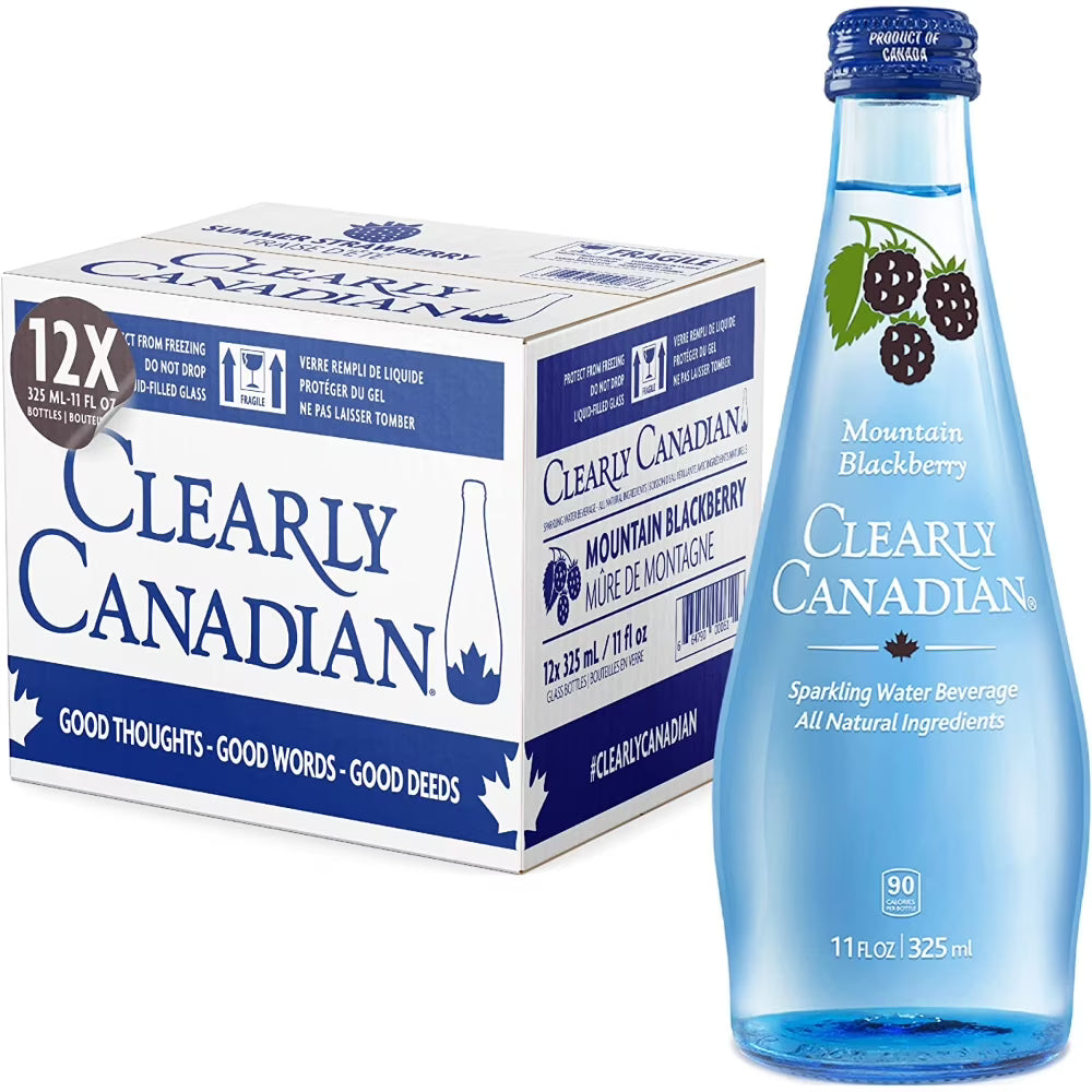 Clearly Canadian Mountain Blackberry Sparkling Water, 11 Fo | Pack of 12 Y405