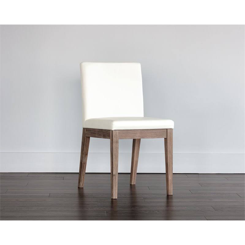 White Faux Leather Dining Chair W411