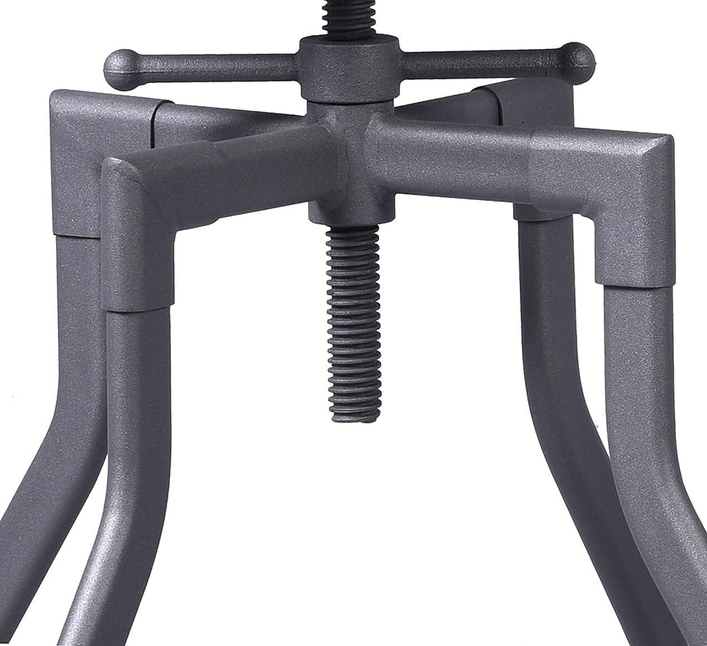 Set of 2 Metal and Wood Top Adjustable Bar Stool J3384