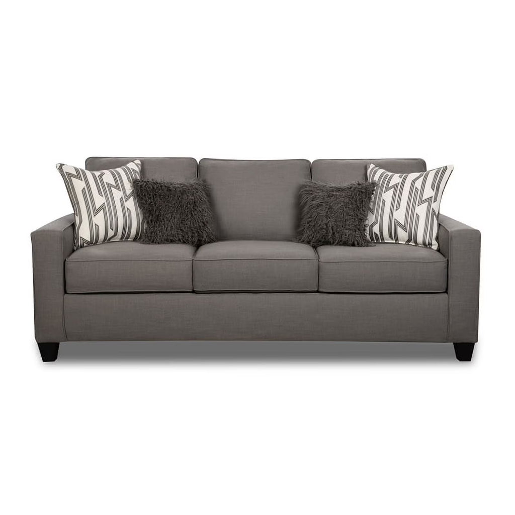 Gray Sofa with Accent Pillows S4363