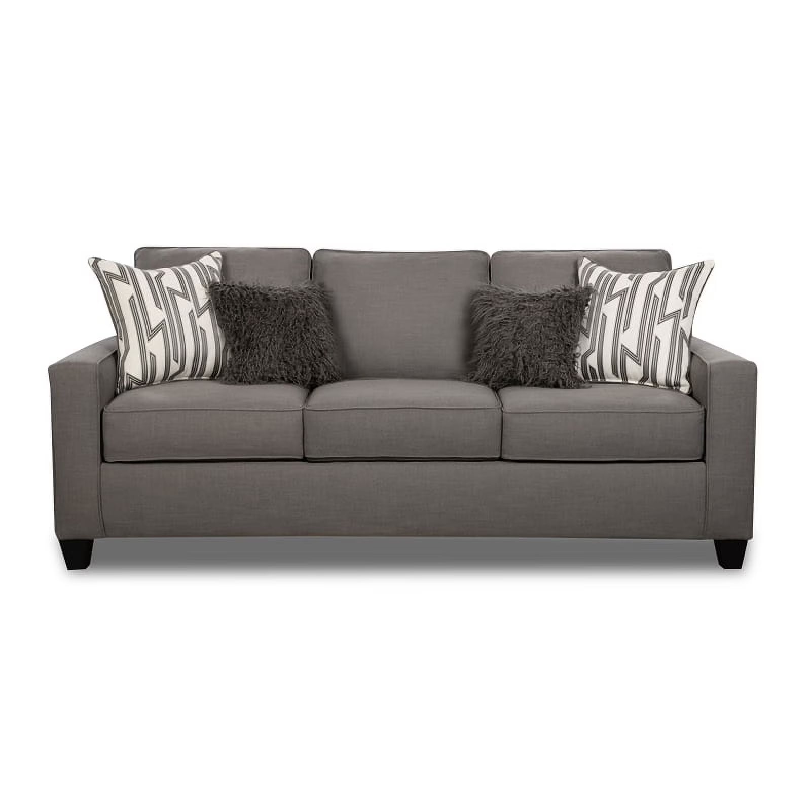 Gray Sofa with Accent Pillows S4363