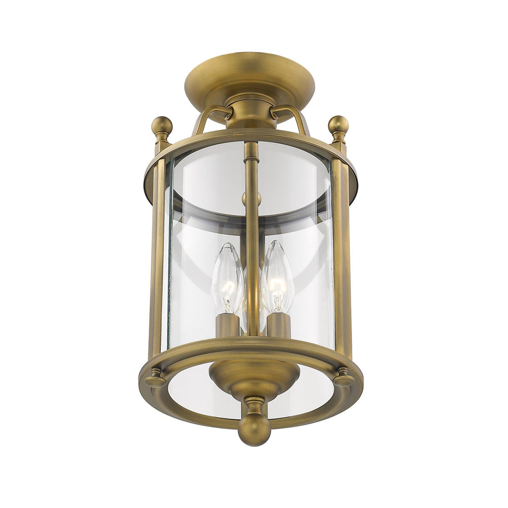 3 Light Semi-Flush Mount Heirloom Brass B162602