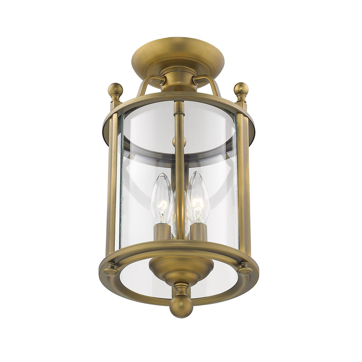 3 Light Semi-Flush Mount Heirloom Brass B162602