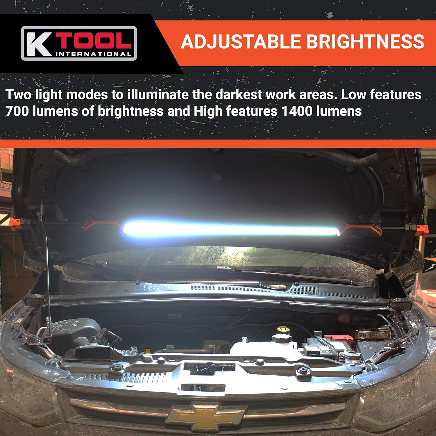 Rechargeable LED Underhood Work Light, Aluminum, 49 Inch to 80 Inch Telescoping A29905