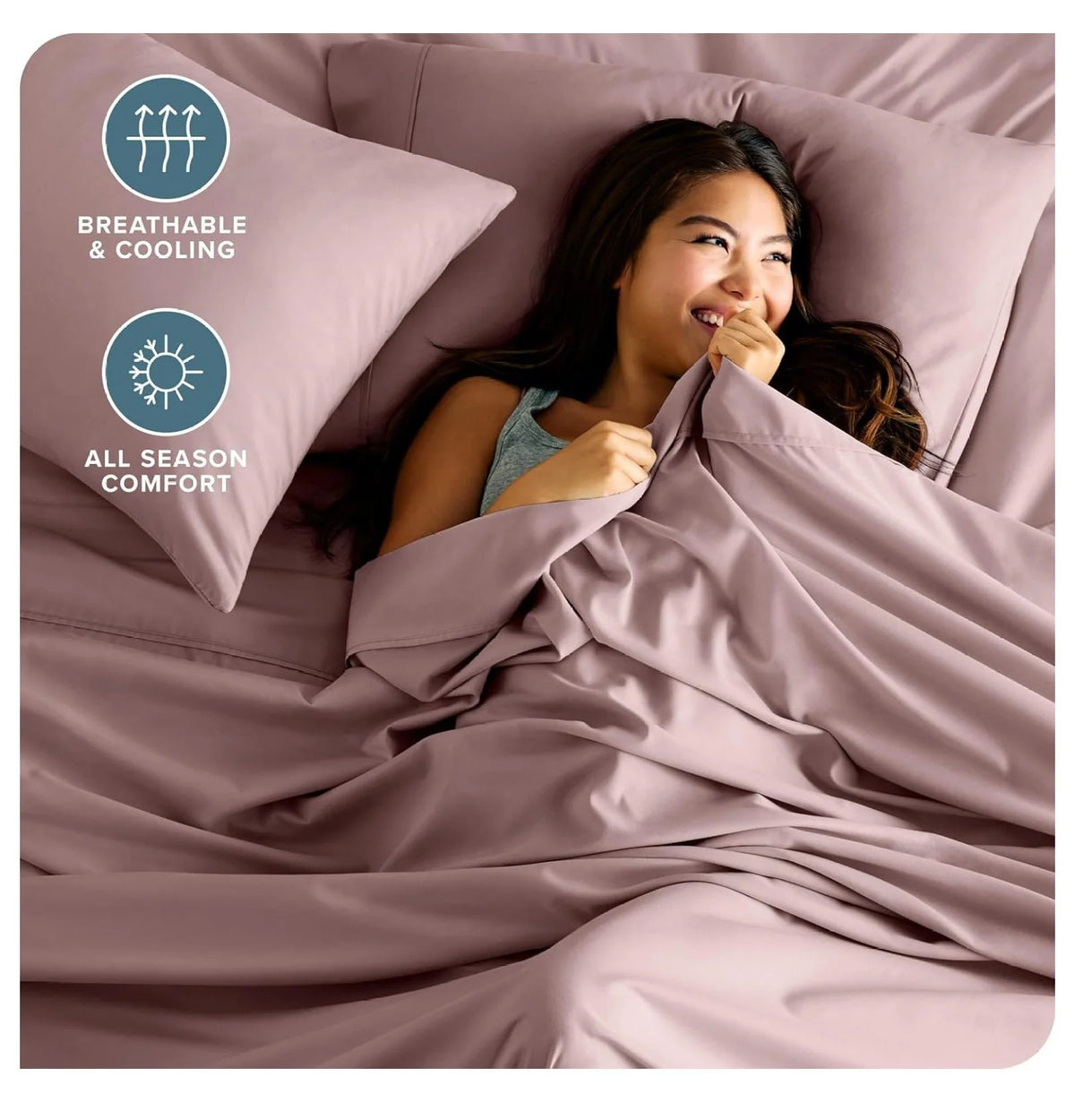 Split Head Flex King 4 Piece Microfiber Bed Sheet Set G327768
