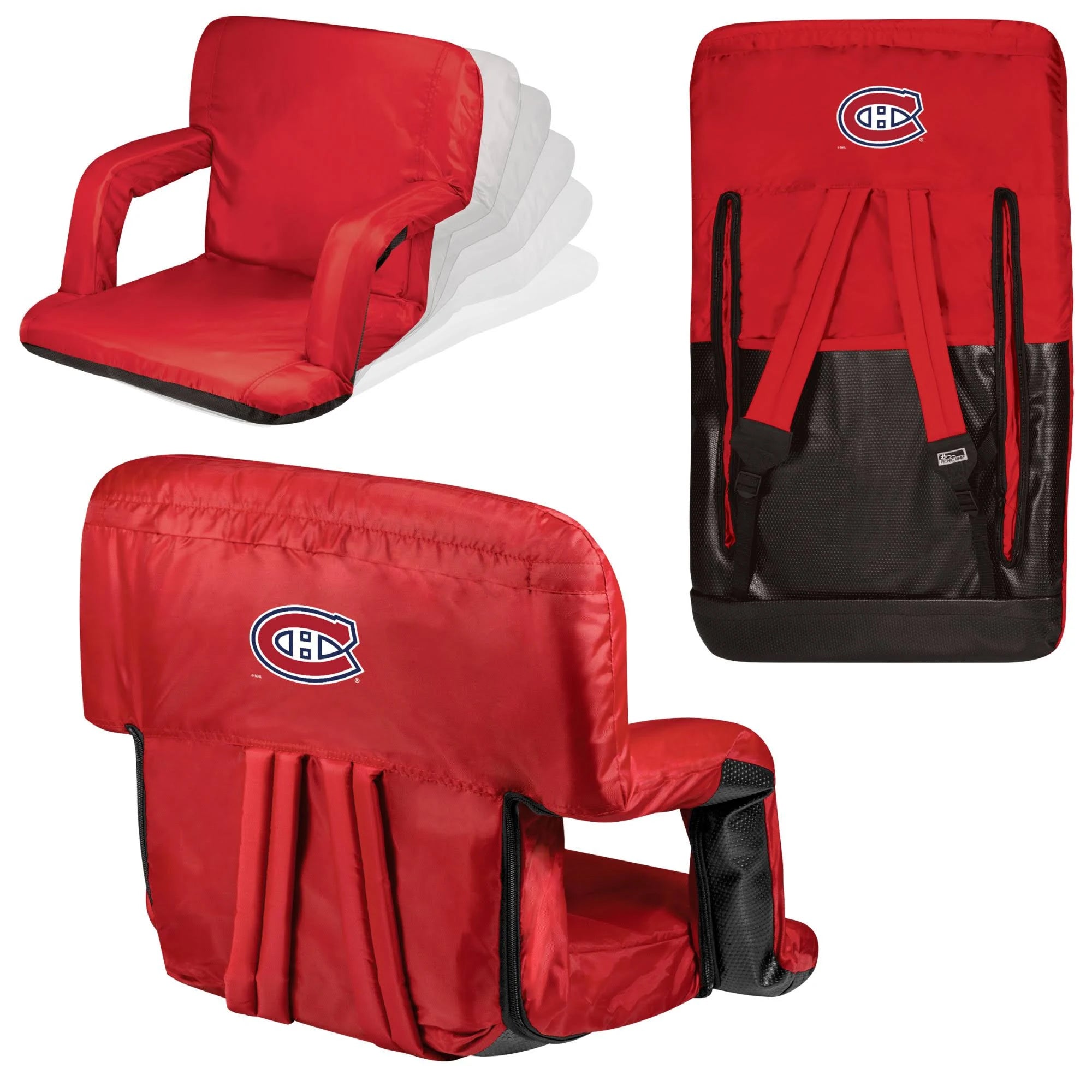 Red Ventura Portable Reclining Stadium Seat W5955