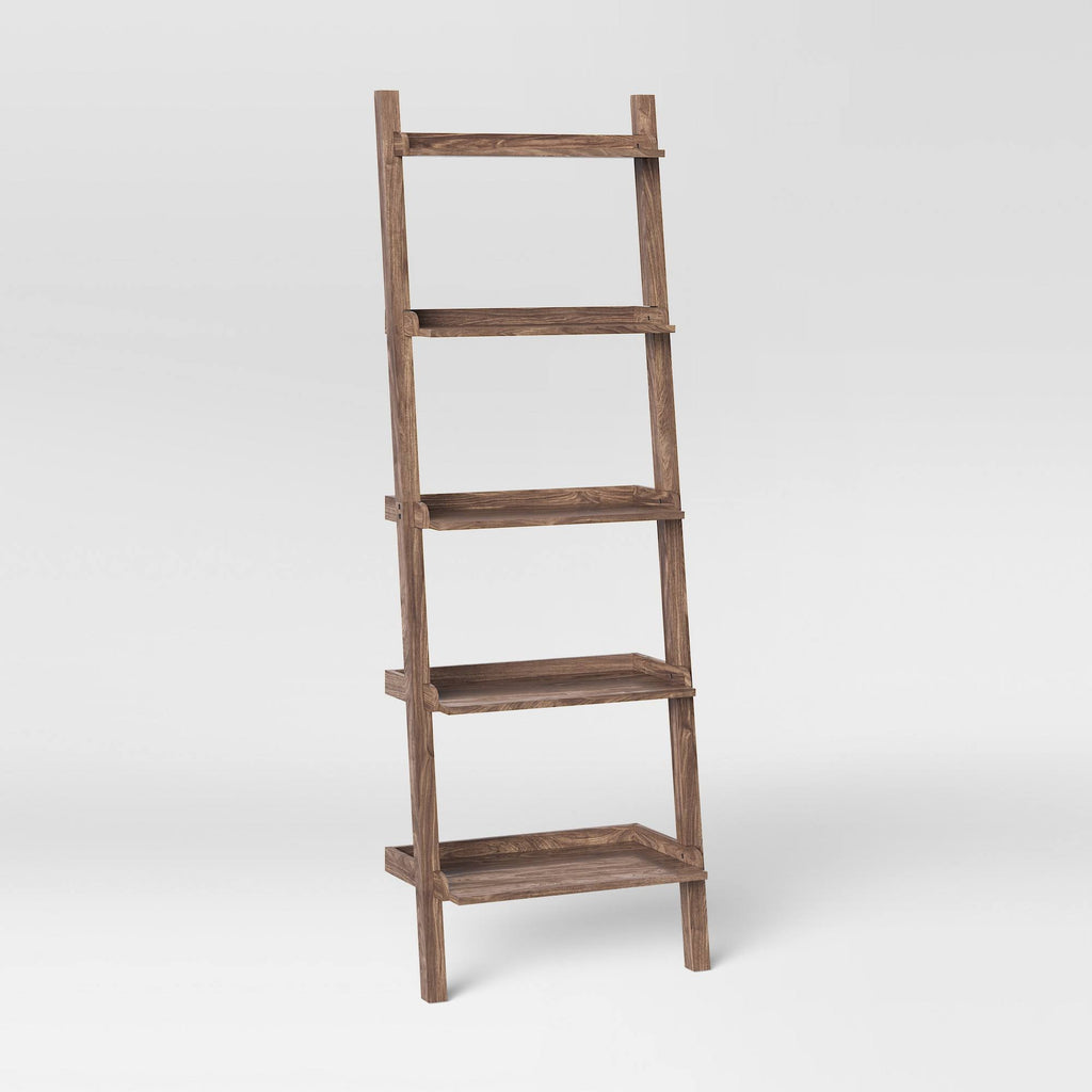 Walnut Brown Leaning Bookcase P45420