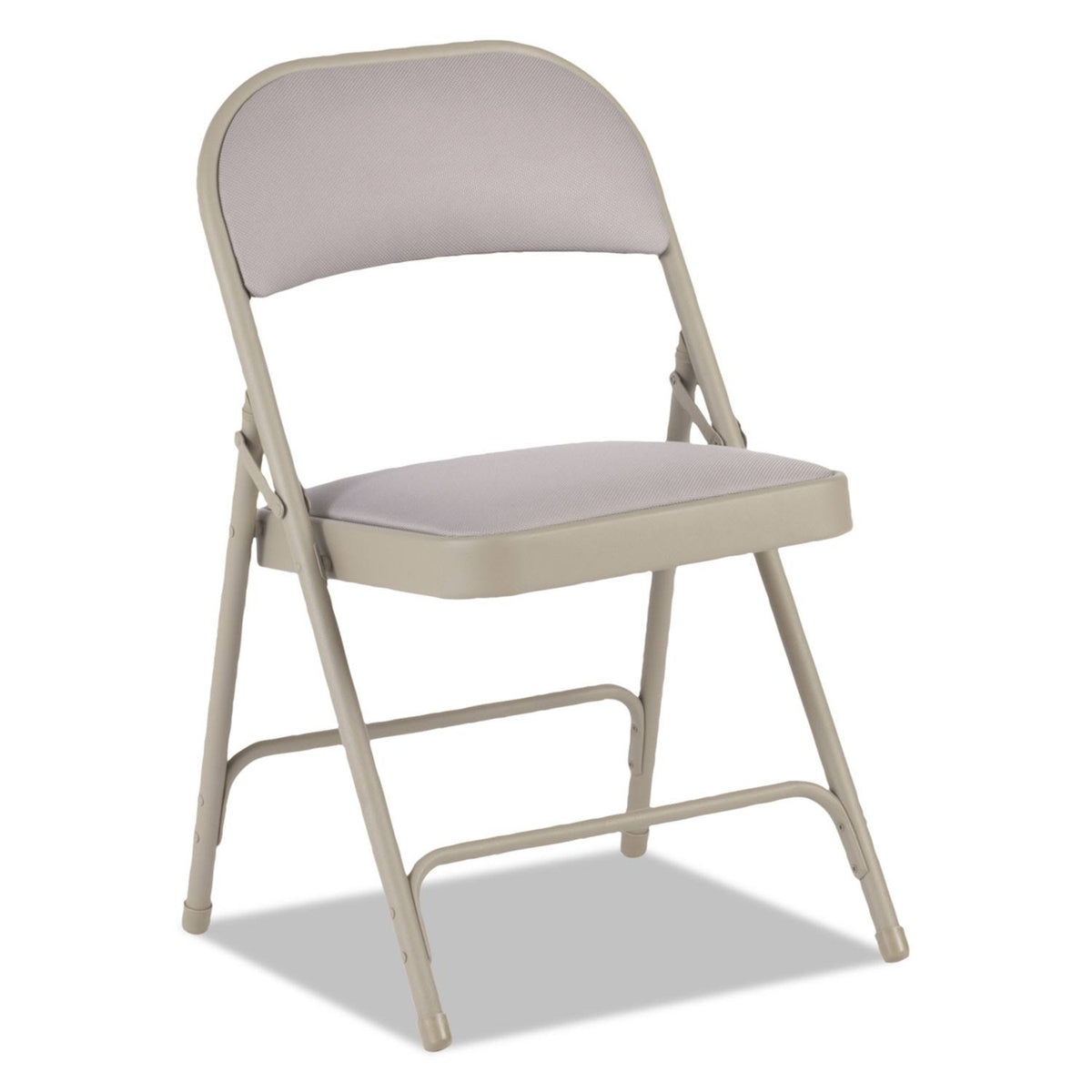 Steel Folding Chair with Fabric Back/Seat, Tan, 4/Carton D8683