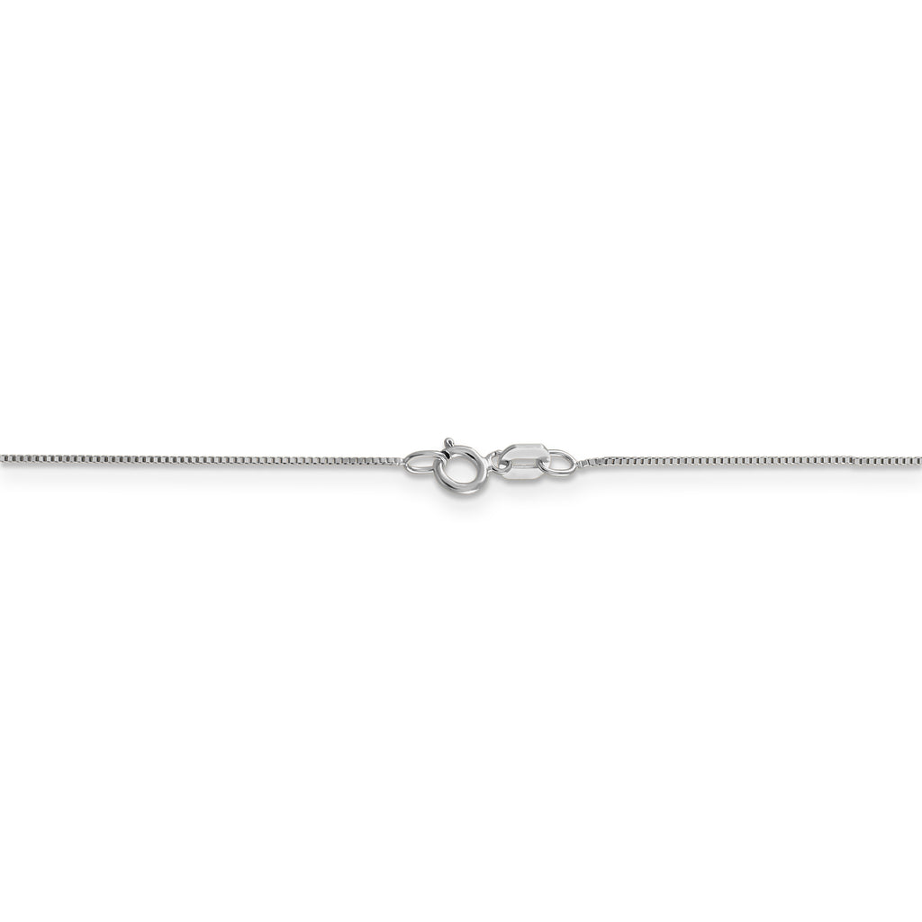 14K White Gold 16in Baby Box Necklace Chain U839