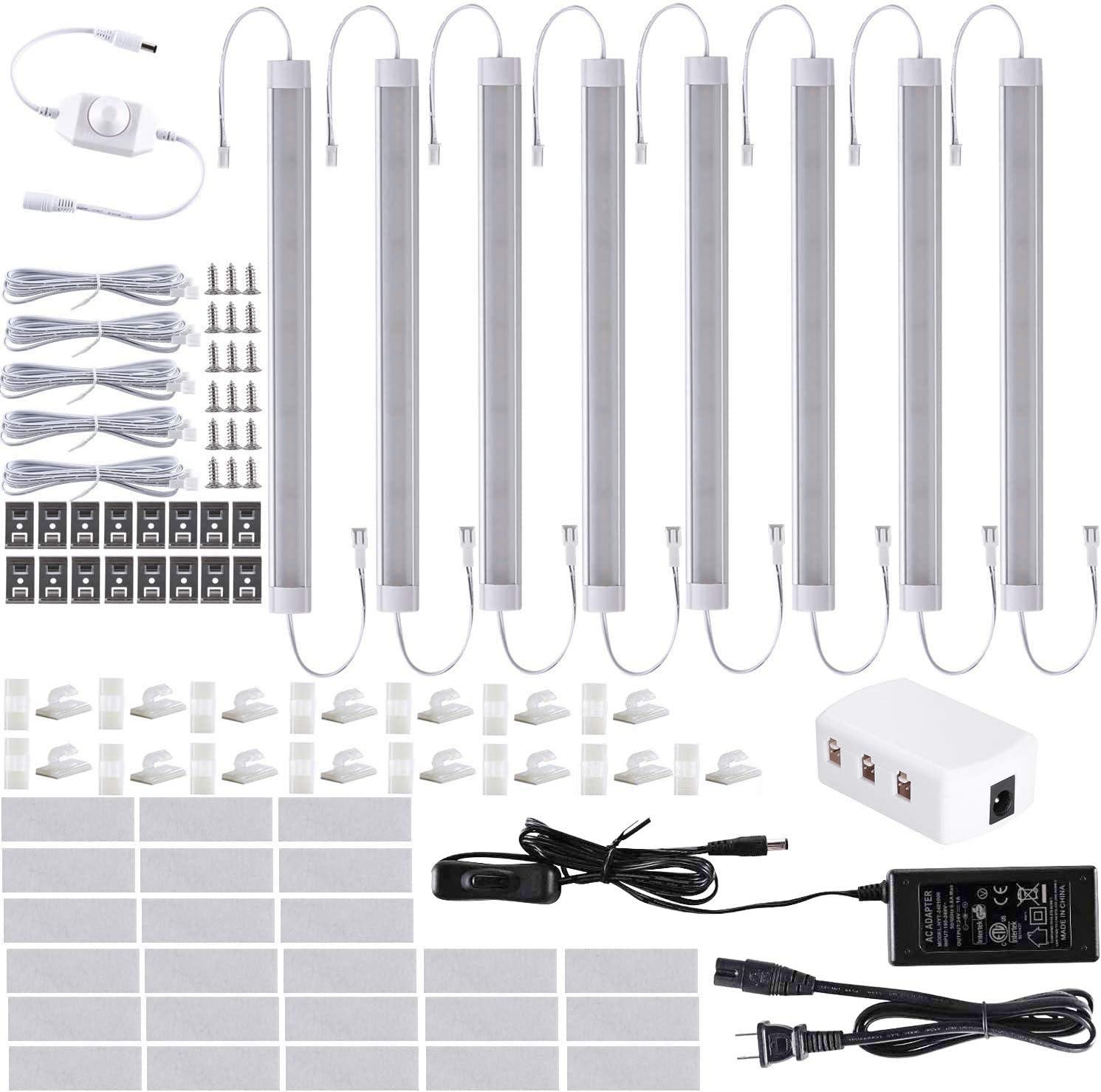 Dimmable Hardwired Plug in 24W 8 pcs 11 Inches LED Bar Lights K329