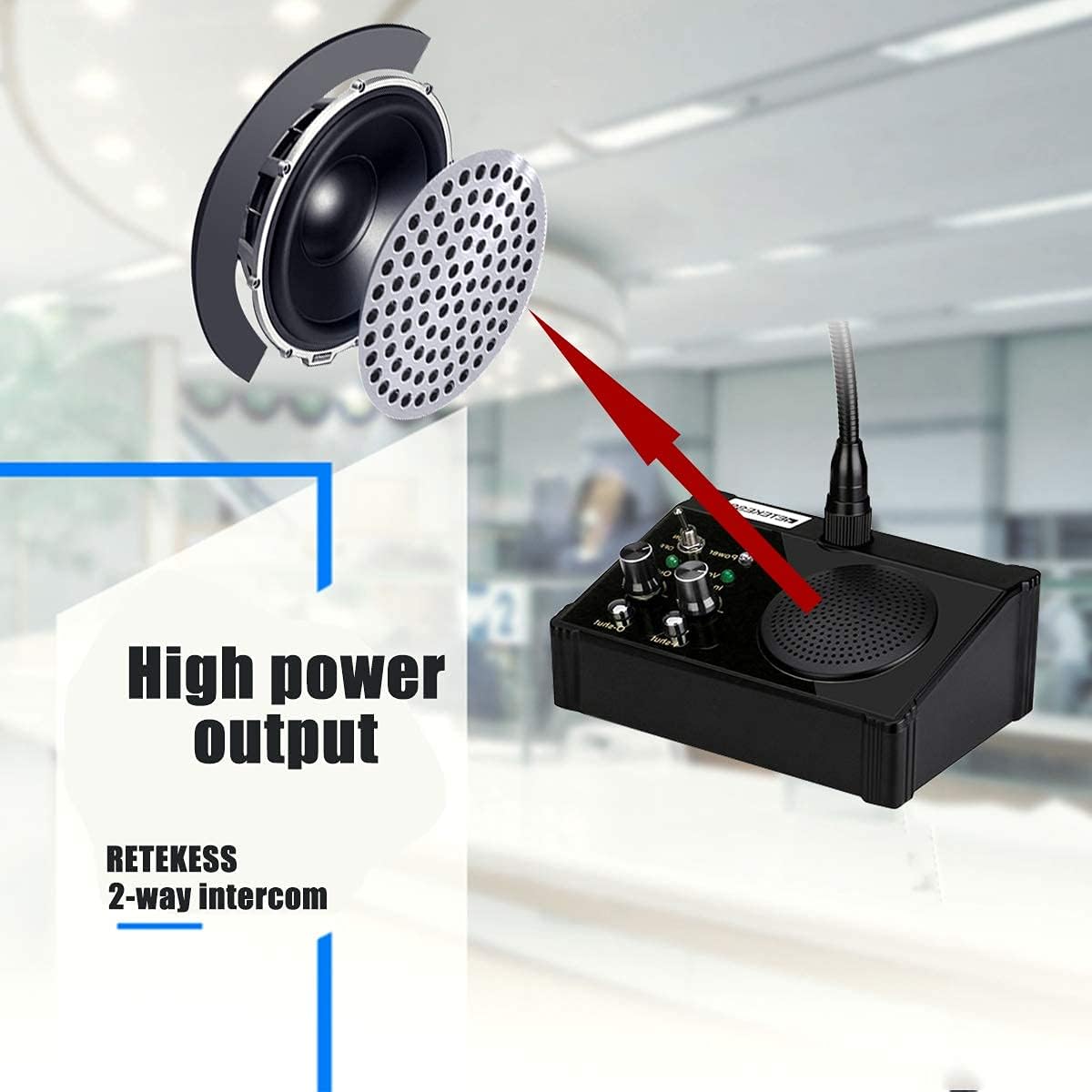 2 Way Window Intercom Speaker, Pack of 2 C741351