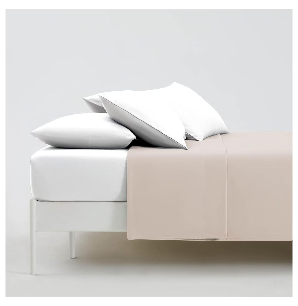 2-Pack Twin Flat Sheets Only, Soft Microfiber Oversized Bed Sheets, 66" x 96" S6004