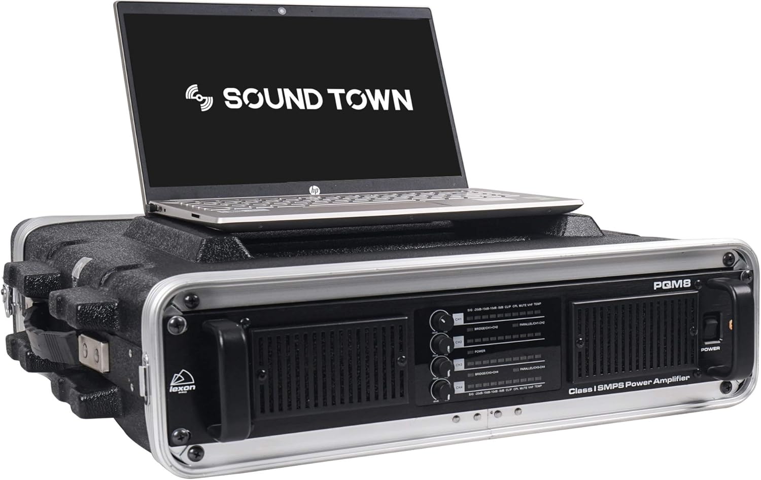 2U PA DJ Rack Case with ABS Construction and Heavy-Duty Latches H971341