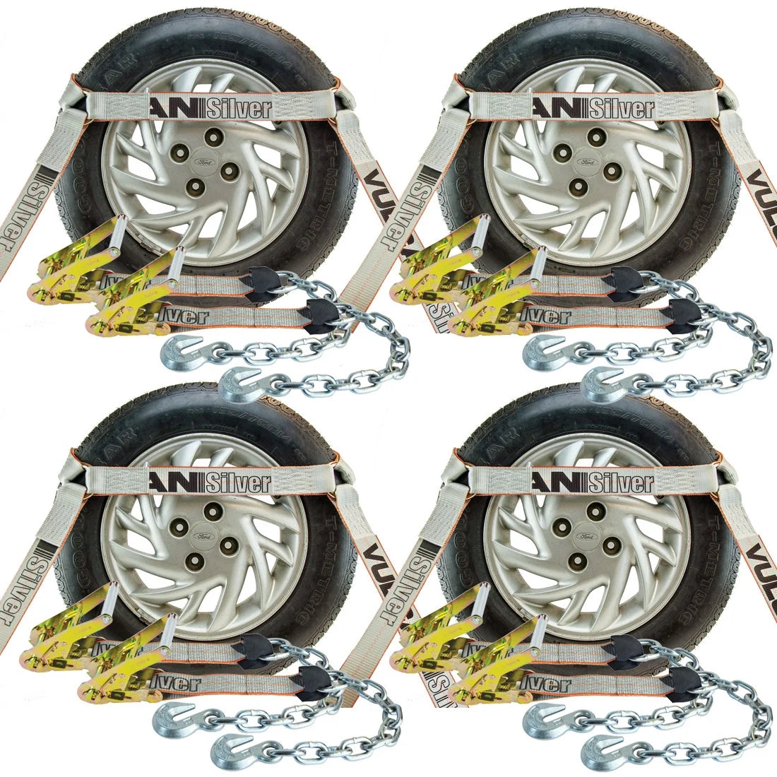 Car Tie Down Chain Anchors Side Rail 4 Pack 3300 Lbs SWL N7767