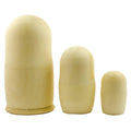 Set of 3 Unpainted Wooden Nesting Dolls 7 Inches Z777227