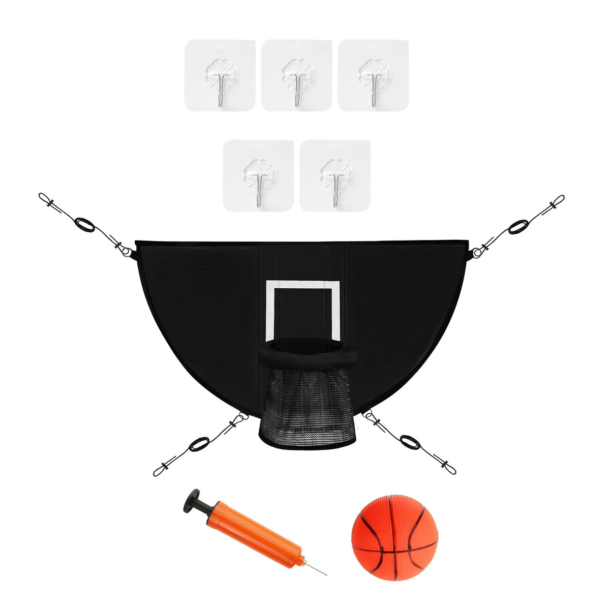 Basketball Hoop for Trampoline with Ropes and Hooks E294555