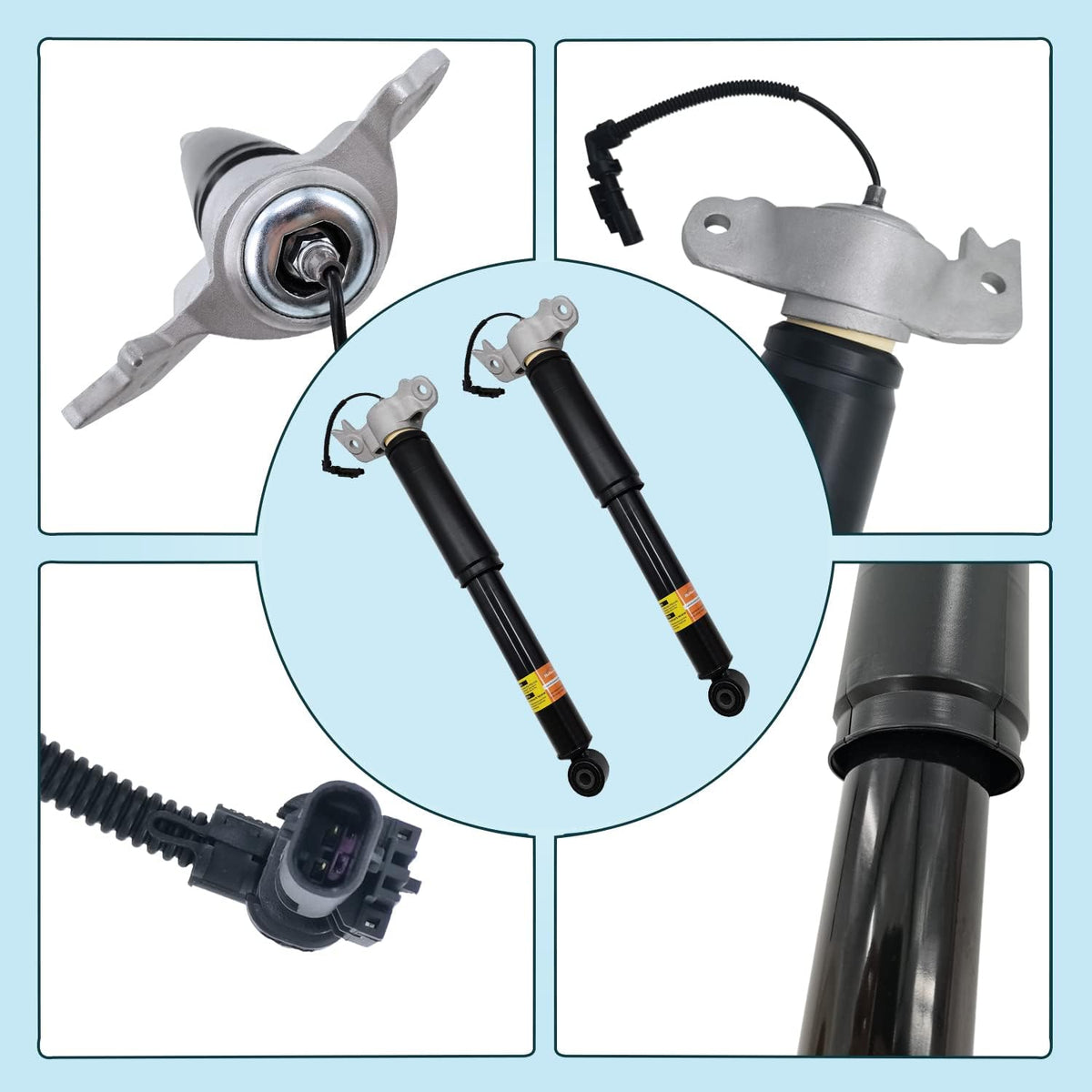 Pair Rear Left Right Shock Absorbers with Upper Mount Assembly J863836