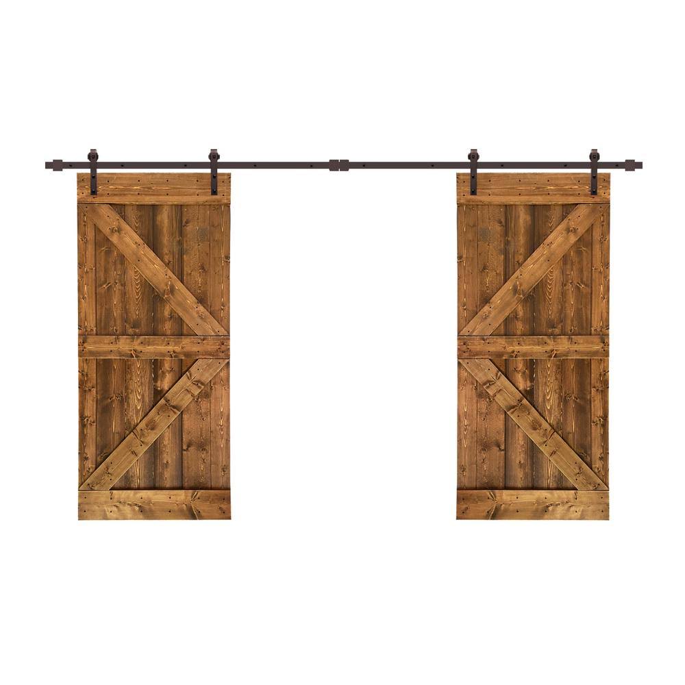 Walnut Barn Door with Hardware Kit N5764