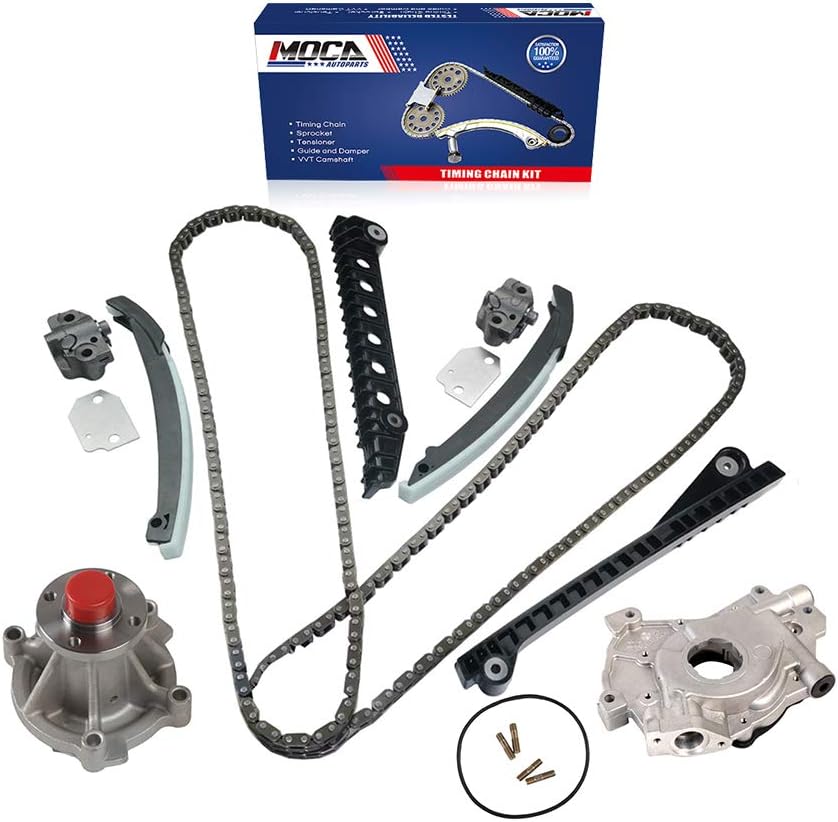 Timing Chain Kit with Water Pump & Oil Pump for Ford E-150 Econoline 2002-1997 & for Ford F-150 F-250 & for Ford Excursion 5.4L V8 SOHC Q9021