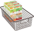 Bronze Metal Wire Storage Organizer Bin Basket with Handles, Pack of 2 O5644